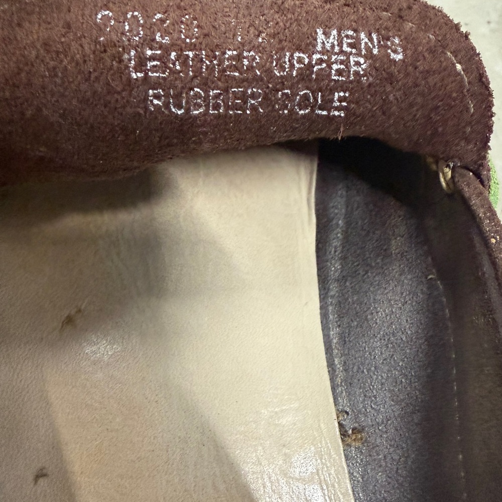 Brown Suede Loafers with Green Laces - Picture 9 of 9